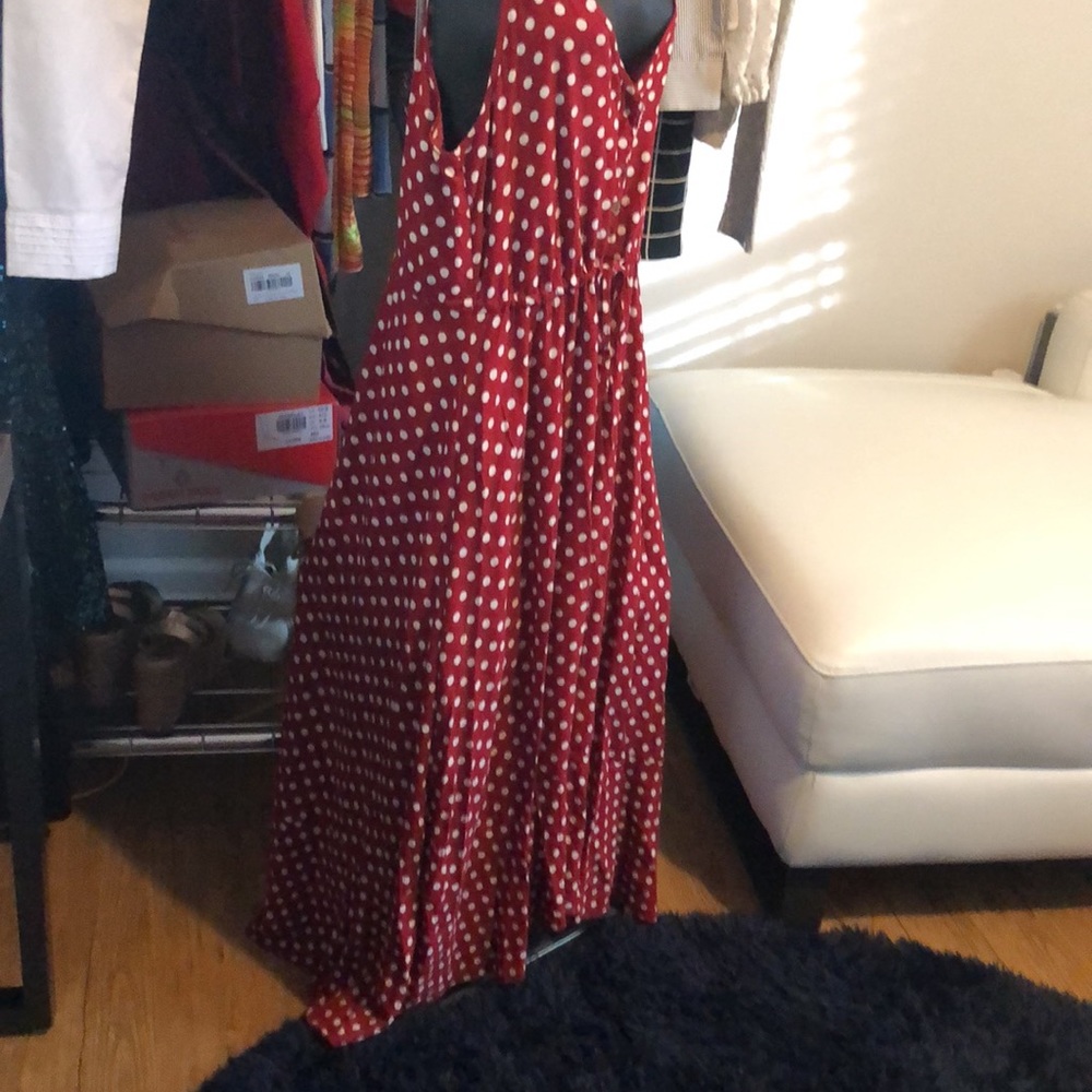 Red maxi dress with white polka dots.🌸🌺🌼🌿NWT - Picture 6 of 7